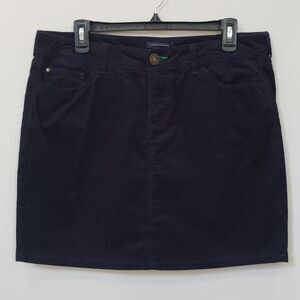 Tommy Hilfiger Skirt Womens sz 10 Navy Corduroy 100% Cotton Fall Aesthetic